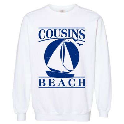 Vintage Cousin Beach Sail Boat Garment-Dyed Sweatshirt