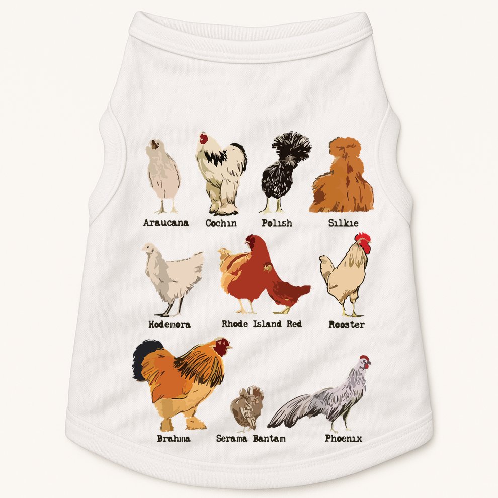 Vintage Chicken Breeds Farm Animals Day Support Local Farmer Doggie Tank