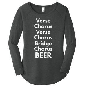 Verse Chorus Bridge Beer Women's Perfect Tri Tunic Long Sleeve Shirt