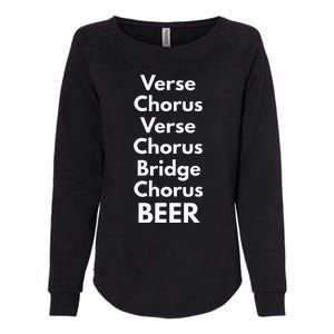 Verse Chorus Bridge Beer Womens California Wash Sweatshirt