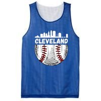 Vintage Cleveland Baseball Skyline Cleveland Baseball Gift Mesh Reversible Basketball Jersey Tank