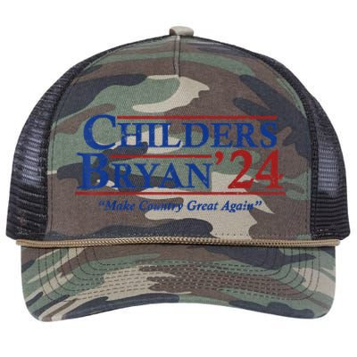 Vintage Childers Bryan 2024 Election Make Country Great Retro Rope Trucker Hat Cap