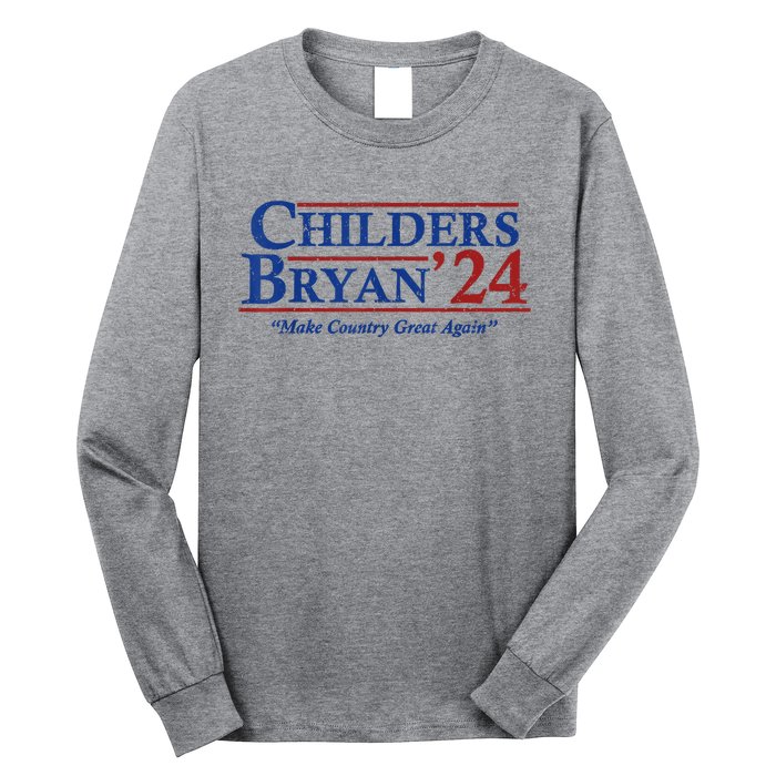 Vintage Childers Bryan 2024 Election Make Country Great Long Sleeve Shirt