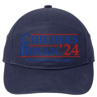 Vintage Childers Bryan 2024 Election Make Country Great 7-Panel Snapback Hat