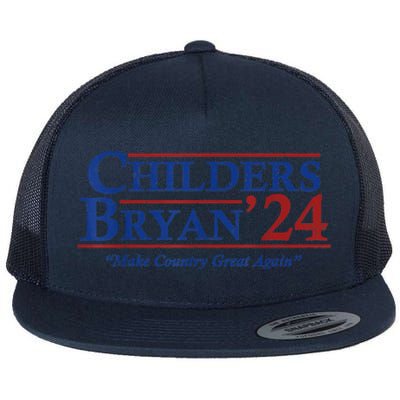 Vintage Childers Bryan 2024 Election Make Country Great Flat Bill Trucker Hat