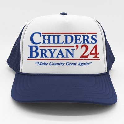 Vintage Childers Bryan 2024 Election Make Country Great Trucker Hat