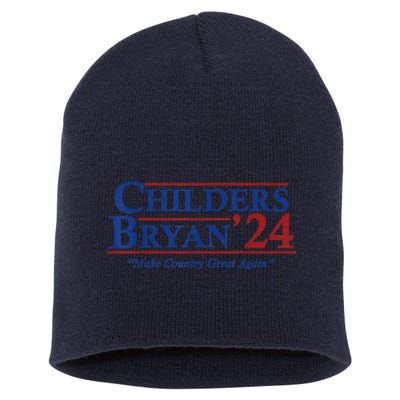 Vintage Childers Bryan 2024 Election Make Country Great Short Acrylic Beanie