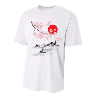 Vintage Cherry Blossom Sakura Japanese Art Sakura Performance Sprint T-Shirt