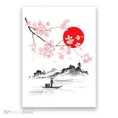 Vintage Cherry Blossom Sakura Japanese Art Sakura Poster