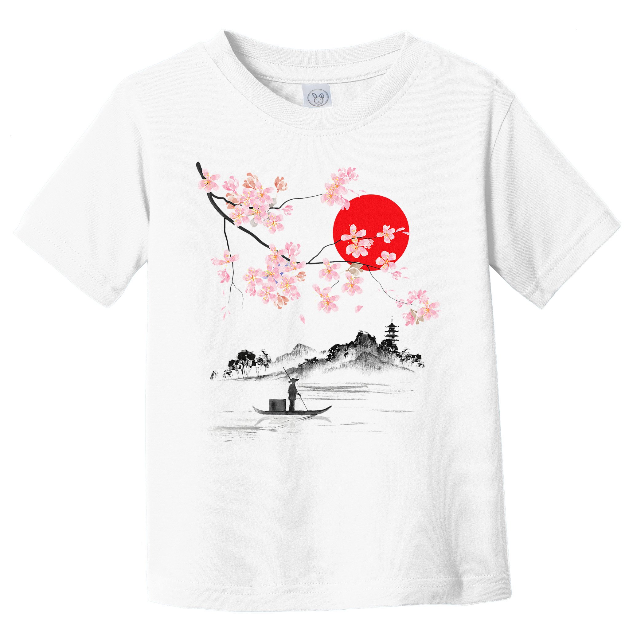 Vintage Cherry Blossom Sakura Japanese Art Sakura Toddler T-Shirt