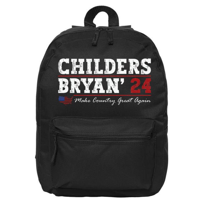 Vintage Childers Bryan 2024 Election Make Country Great 16 in Basic Backpack