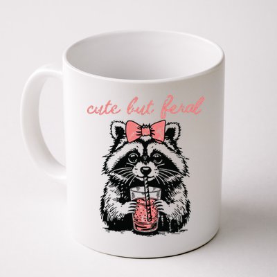 Vintage Cute But Feral Funny Raccoon With Coffee Lovers Mug