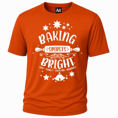 Vintage Christmas Bells Baking Spirit Bright Christmas Great Gift Cooling Performance Crew T-Shirt