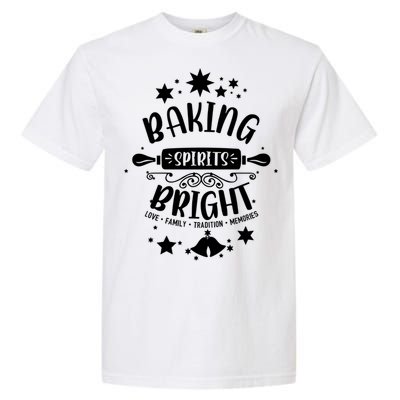 Vintage Christmas Bells Baking Spirit Bright Christmas Great Gift Garment-Dyed Heavyweight T-Shirt