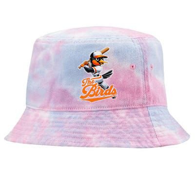 Vintage Cute Birds Classic Art Retro Baltimore Proud Gift Tie-Dyed Bucket Hat