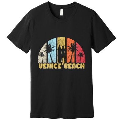 Vintage California Beach Retro Sunset Gift Premium T-Shirt