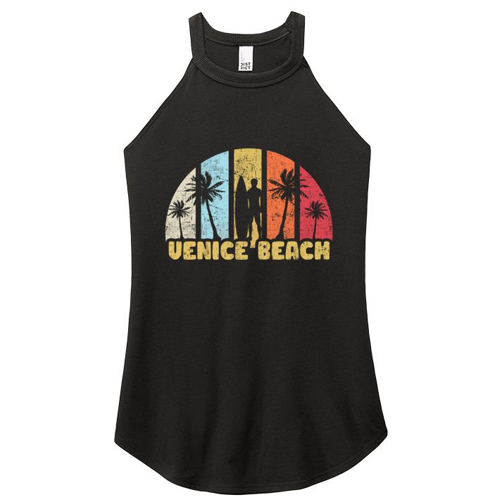 Vintage California Beach Retro Sunset Gift Women's Perfect Tri Rocker Tank