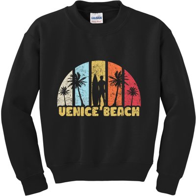 Vintage California Beach Retro Sunset Gift Kids Sweatshirt