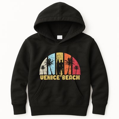 Vintage California Beach Retro Sunset Gift Kids Hoodie