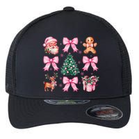 Vintage Coquette Bow Christmas Tree Santa Xmas Holiday Flexfit Unipanel Trucker Cap