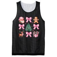 Vintage Coquette Bow Christmas Tree Santa Xmas Holiday Mesh Reversible Basketball Jersey Tank