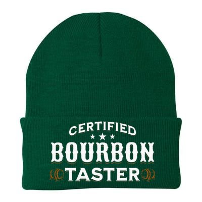 Vintage Certified Bourbon Taster For Whiskey Fan Knit Cap Winter Beanie