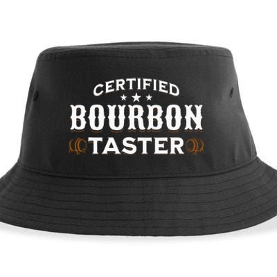 Vintage Certified Bourbon Taster For Whiskey Fan Sustainable Bucket Hat