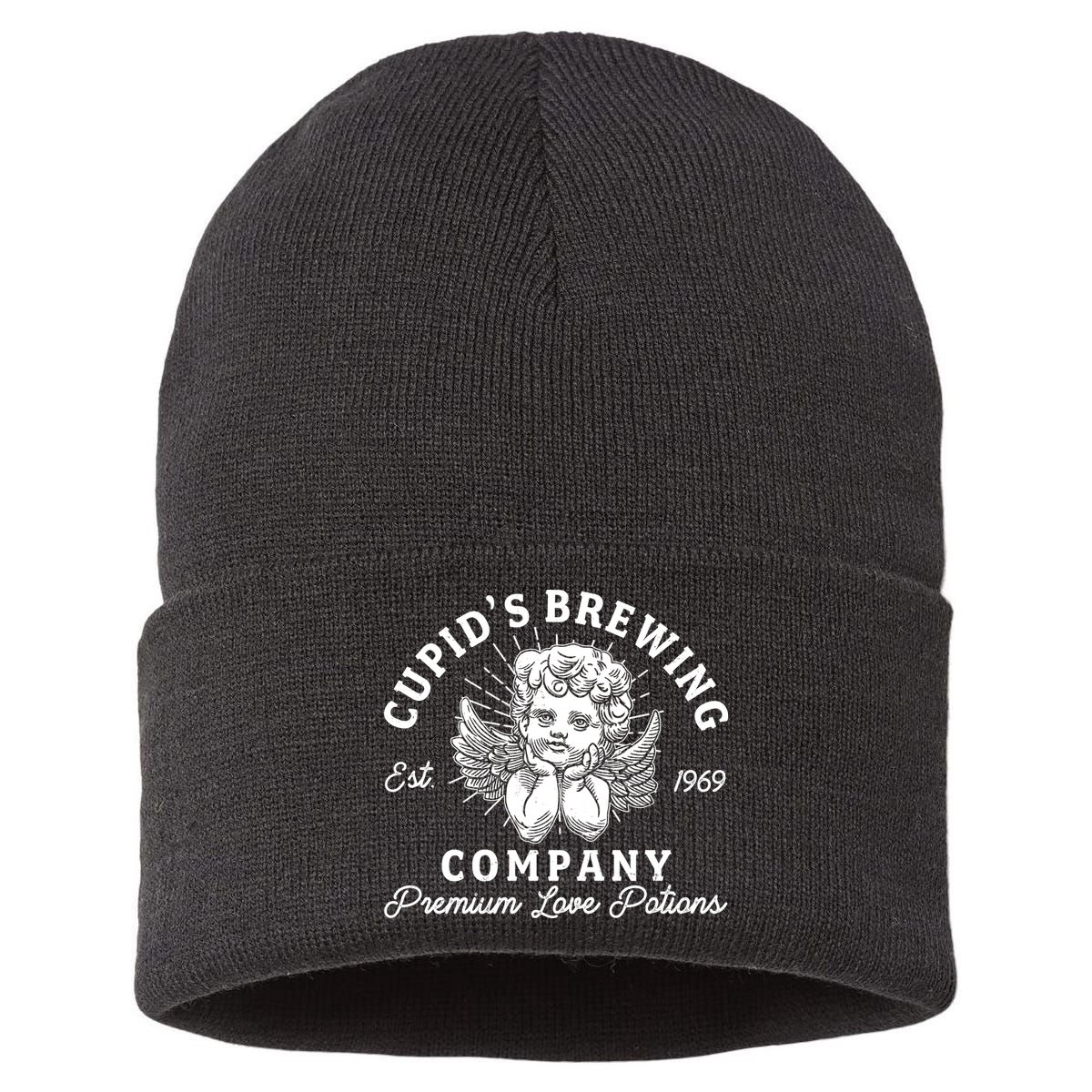Vintage Cupid's Brewing Company Est 1969 Premium Love Potions Sustainable Knit Beanie