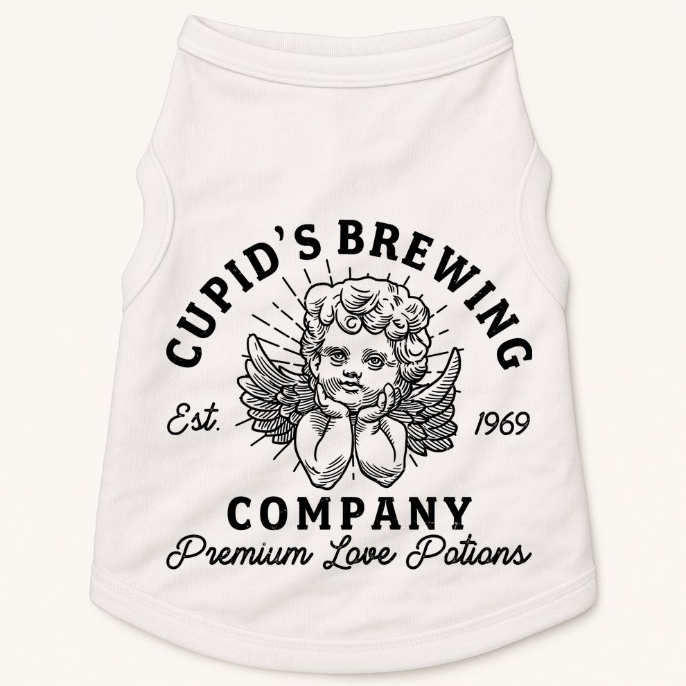 Vintage Cupid's Brewing Company Est 1969 Premium Love Potions Doggie Tank