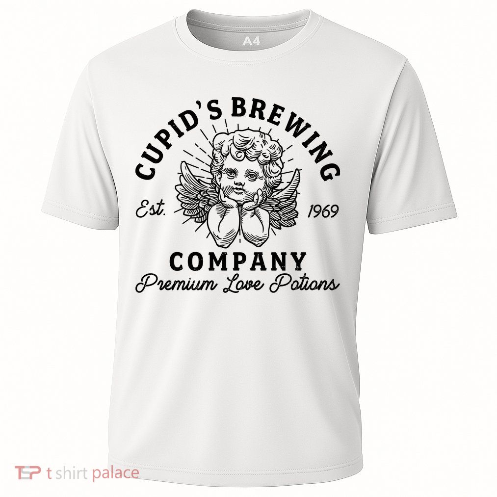Vintage Cupid's Brewing Company Est 1969 Premium Love Potions Performance Shirt