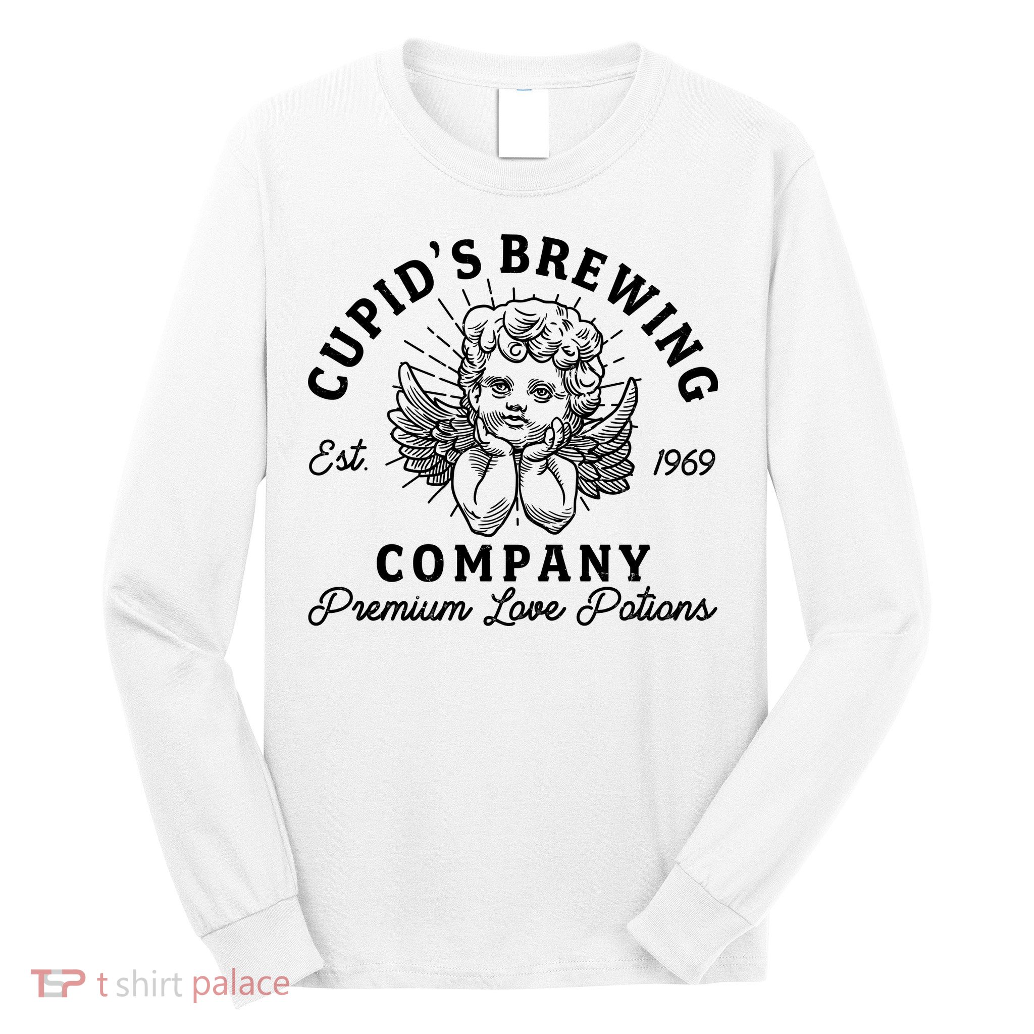 Vintage Cupid's Brewing Company Est 1969 Premium Love Potions Long Sleeve Shirt