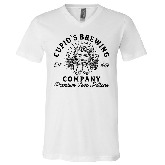 Vintage Cupid's Brewing Company Est 1969 Premium Love Potions V-Neck T-Shirt