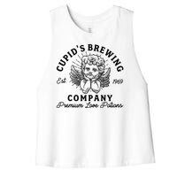 Vintage Cupid's Brewing Company Est 1969 Premium Love Potions Women's Racerback Cropped Tank