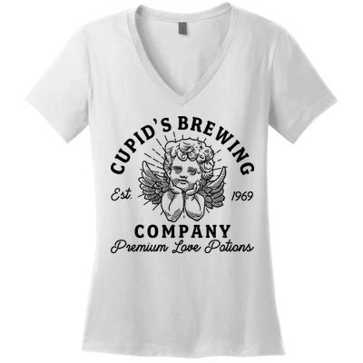 Vintage Cupid's Brewing Company Est 1969 Premium Love Potions Women's V-Neck T-Shirt