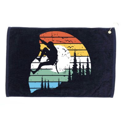 Vintage Climbing Bouldering Rock Climber Climbing Grommeted Golf Towel