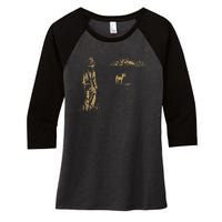 Vintage Cowboy Boots Classic Horseback Lyrics Music Dreams Women's Tri-Blend 3/4-Sleeve Raglan Shirt