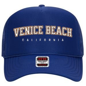 Venice California Beach Souvenir High Crown Mesh Back Trucker Hat