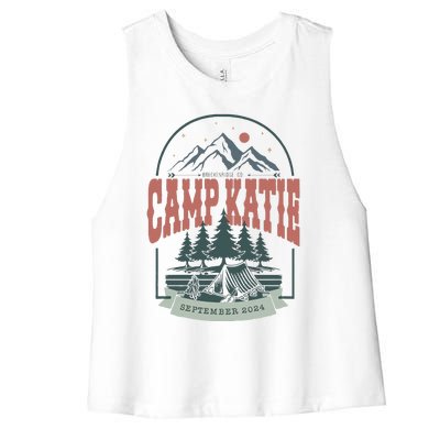 Vintage Camp Bachelorette Women's Racerback Cropped Tank