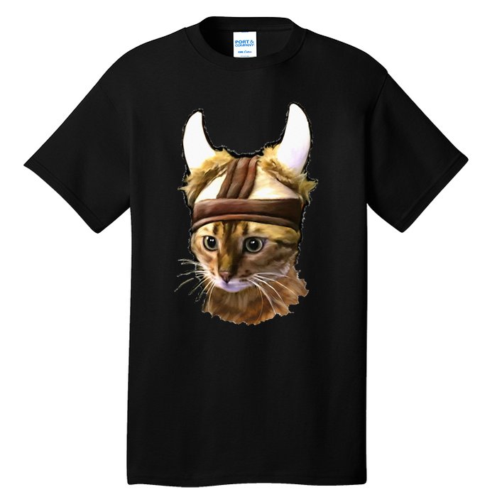 Viking Cat Bengal Kitty Scandinavian Gift Tall T-Shirt