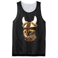 Viking Cat Bengal Kitty Scandinavian Gift Mesh Reversible Basketball Jersey Tank