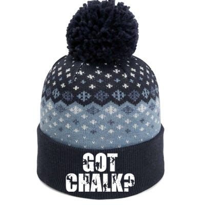 Vintage Climbing Bouldering Rock Climber Climbing The Baniff Cuffed Pom Beanie