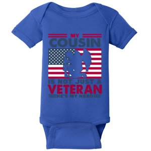 Veteran Cousin Brother Usa Flag 4th Of July Cool Gift Baby Bodysuit