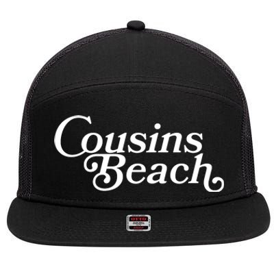 Vintage Cousins Beach Logo 7 Panel Mesh Trucker Snapback Hat