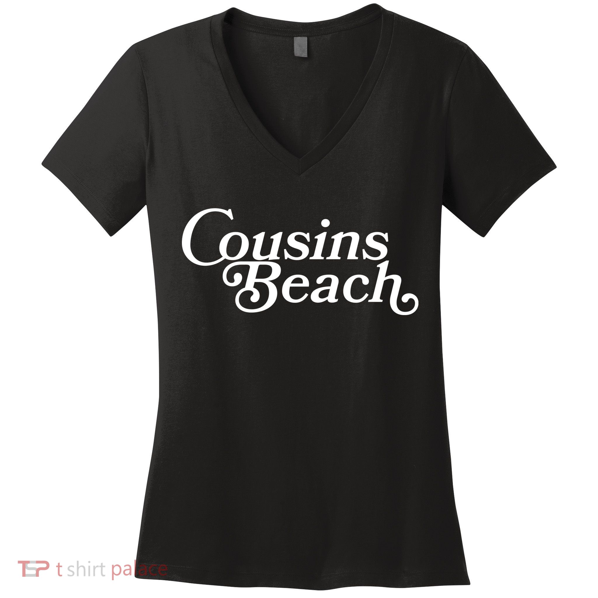 Vintage Cousins Beach Logo Women's V-Neck T-Shirt