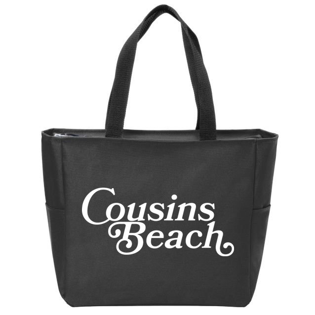 Vintage Cousins Beach Logo Zip Tote Bag