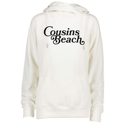 Vintage Cousins Beach Logo Womens Funnel Neck Pullover Hood