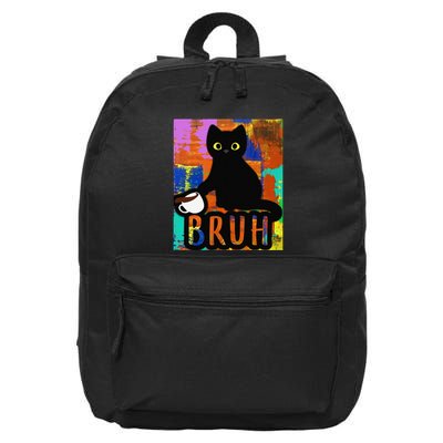 Vintage Cat Bruh Colorful Boy Girl Funny 16 in Basic Backpack