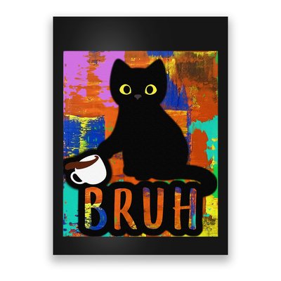 Vintage Cat Bruh Colorful Boy Girl Funny Poster
