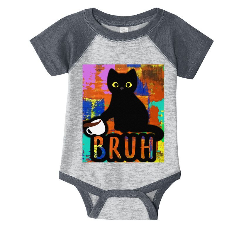 Vintage Cat Bruh Colorful Boy Girl Funny Infant Baby Jersey Bodysuit