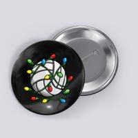 Volleyball Christmas Ball Xmas Lights Sport Button